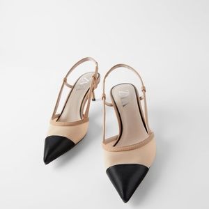 MESH SLINGBACK HEELS